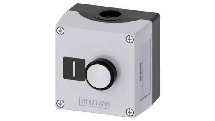 Kaseta sterownicza szara tworzywo 1 otwór przycisk biały /I/ 1NO SIRIUS ACT 3SU1801-0AD00-2AB1