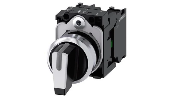 Przełącznik selektora, podświetlany, 22 mm, okrągły 3SU1150-2BM60-1NA0