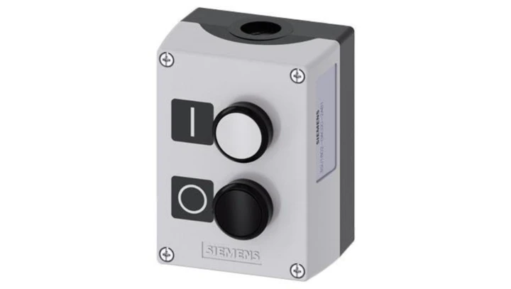 Kaseta obudowa sterownicza szara dwa przyciski biały /I/ 1NO czarny /O/ 1NC SIRIUS ACT 3SU1802-0AC00-2AB1