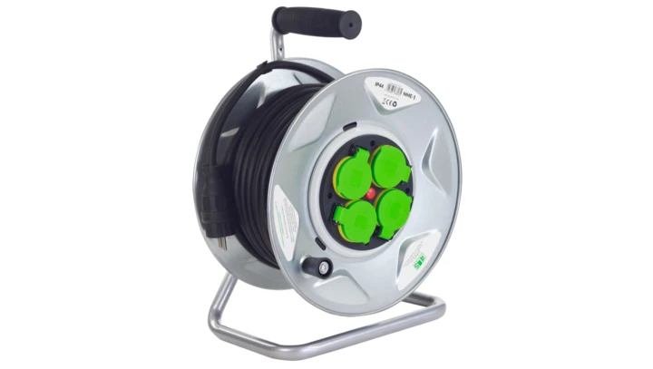 Przedłużacz bębnowy 40m OW3*1,5 4x230V IP44 T bęben metalowy z rączką / E9131Q48173M