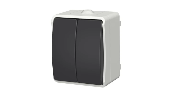 Łącznik świecznikowy natynkowy Aqua Plus IP54 szaro grafitowy 40113