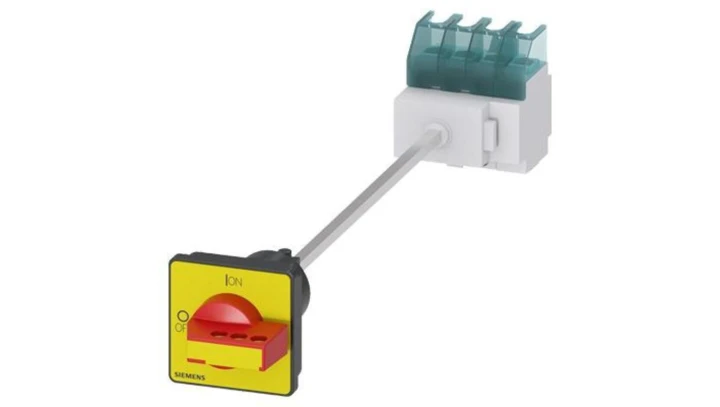 Rozłącznik główny/awaryjny 3P+N 32A 11.5kW AC23A 400V montaż na płycie z wałkiem pokrętło piórkowe 4 otwory 3LD2217-1TL13