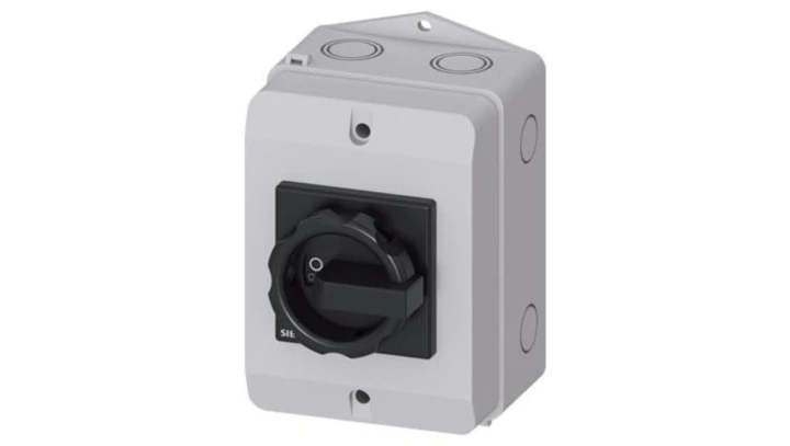 Rozłącznik główny w obudowie 3P 16A 7.5kW AC23A 400V pokrętło czarne 3LD2064-0TB51