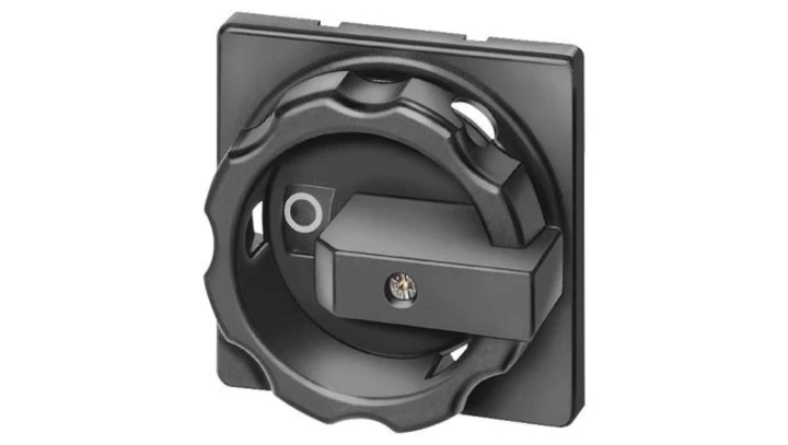 Pokrętło obrotowe czarne do 3LD25/27/28 montowanych tablicowo otwór centralny 22.5 mm 3LD9284-1D