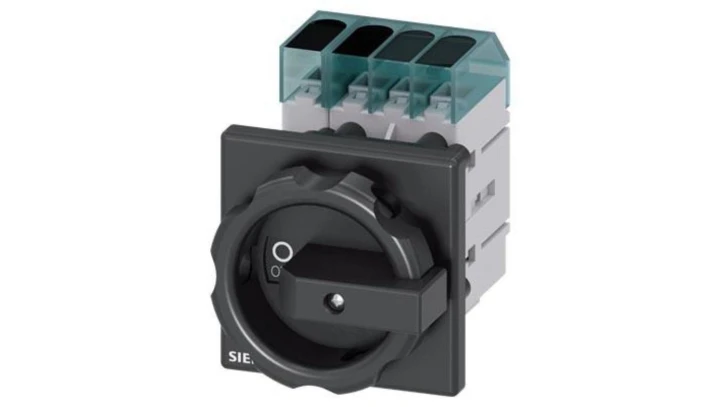 Rozłącznik główny 3P+N 32A 11,5kW AC23A 400V montaż tablicowy otwór centralny 22.5 mm pokrętło czarne 3LD3254-0TL51