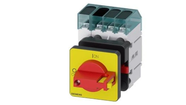 Rozłącznik izolacyjny 40A 3+Nbieg montaż tablicowy pokrętło żółto-czerwone SENTRON 3LD3350-0TL13