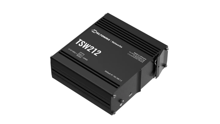 Switch 8x RJ45 1000Mb/s, 2x SFP, 2-pin DC. L2, zarządzalny Teltonika TSW212