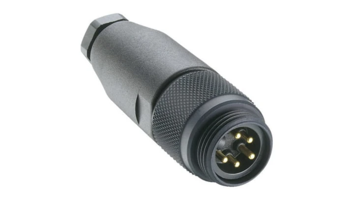 Złącze zasilające do samokonfekcjonowania męskie proste 5-pin(4+PE) 230 V AC/DC 9 A czarny RSC 50/9