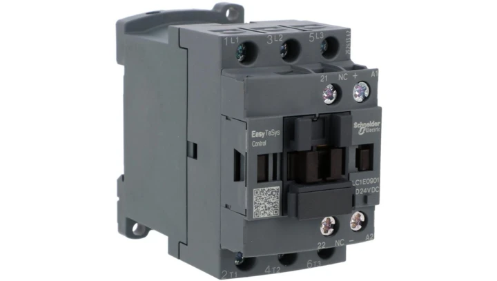 Stycznik mocy Easy TeSys Control AC-3, 9A, 3P (1NC), cewka 24V DC LC1E0901BD