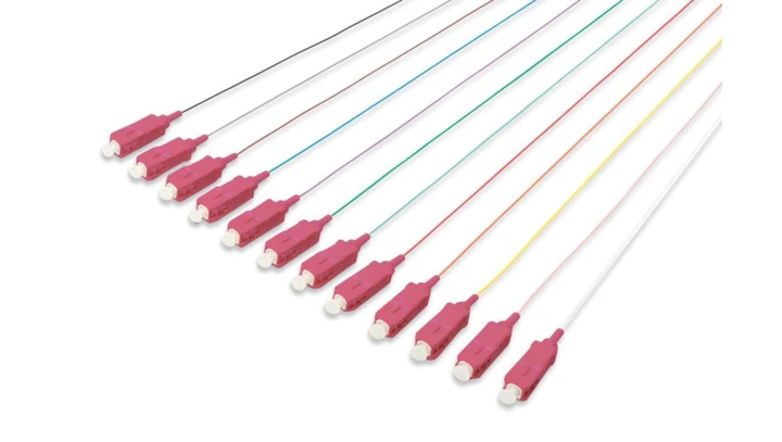 Pigtail światłowodowy 12szt, SC simplex, OM4 50/125, 2m, LSZH, 12 kolorów DK-25221-02-4