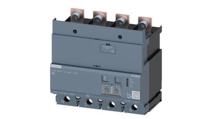 Moduł różnicowoprądowy RCD820 typu A montowany od dołu 4P do 3VA20/21 3VA9124-0RL30