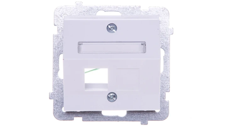 SONATA Obudowa gniazda pojedynczego typu Keystone skośna biały mat GPK-1RS/p/75