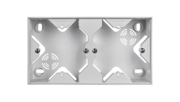 SONATA Puszka instalacyjna do serii SONATA podwójna biały mat PNP-2R/75