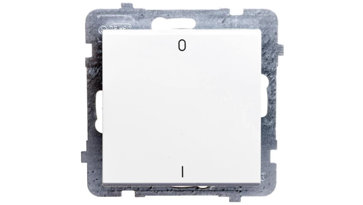 SONATA Łącznik dwubiegunowy biały mat ŁP-11R/m/75