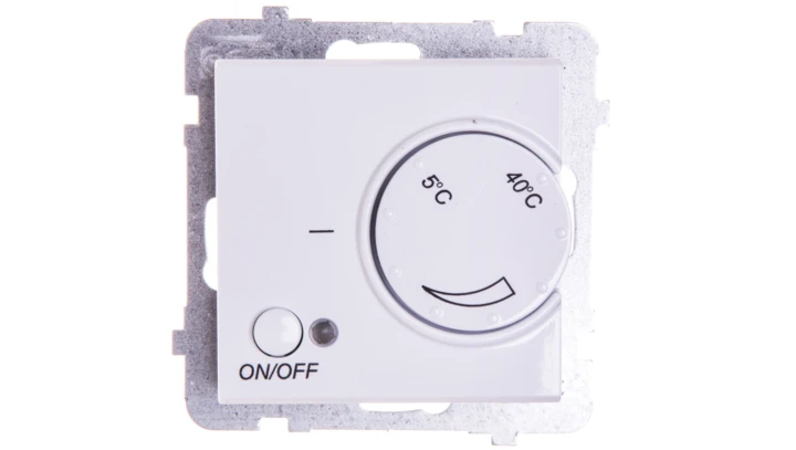 SONATA Regulator temperatury z czujnikiem podpodłogowym biały mat RTP-1R/m/75