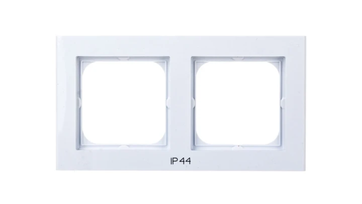 SONATA Ramka podwójna do łączników IP-44 biały mat RH-2R/75