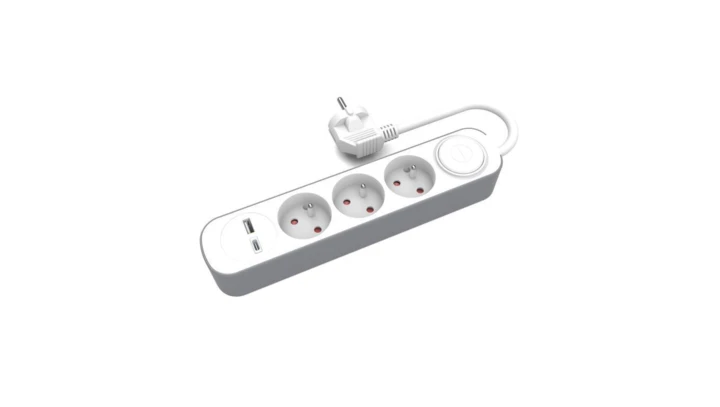 Przedłużacz stały 3x z włącznikiem oraz gniazdami USB A USB C 3m PS-370WS+USBA+USBC/3 E W-30001