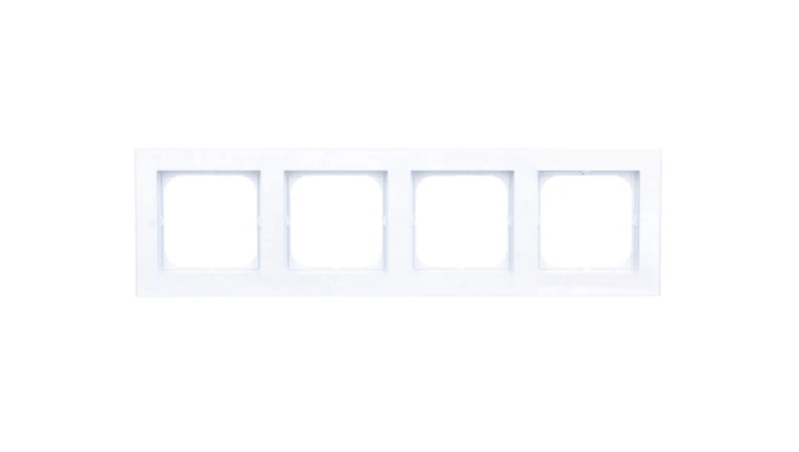 SONATA Ramka poczwórna biały mat R-4R/75