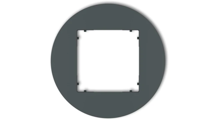 MINI Ramka uniwersalna pojedyncza okrągła z tworzywa grafitowy mat 28MRTO-1