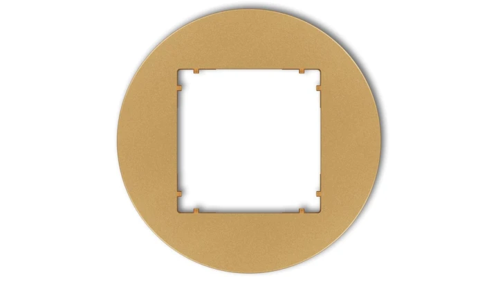 MINI Ramka uniwersalna pojedyncza okrągła z tworzywa złoty 29MRTO-1