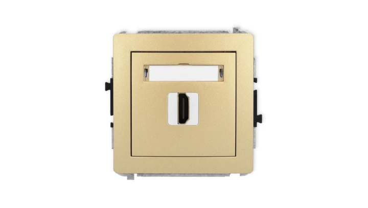 DECO Mechanizm gniazda pojedynczego HDMI 2.1, 8K złoty 29DHDMI-5
