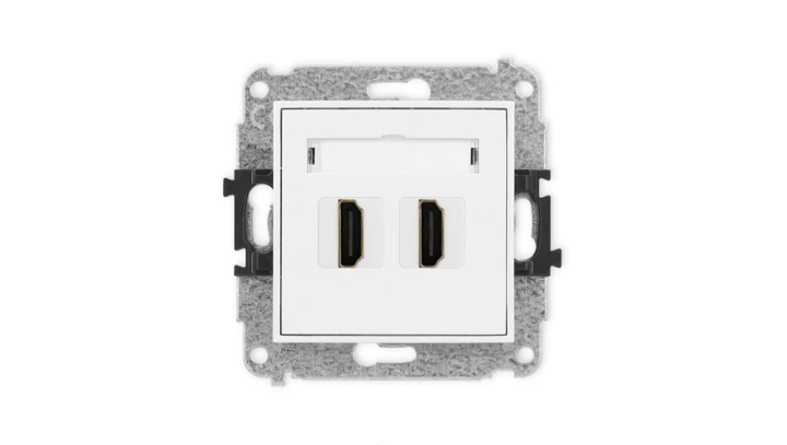 ICON Mechanizm gniazda podwójnego HDMI 2.1, 8K biały IHDMI-6