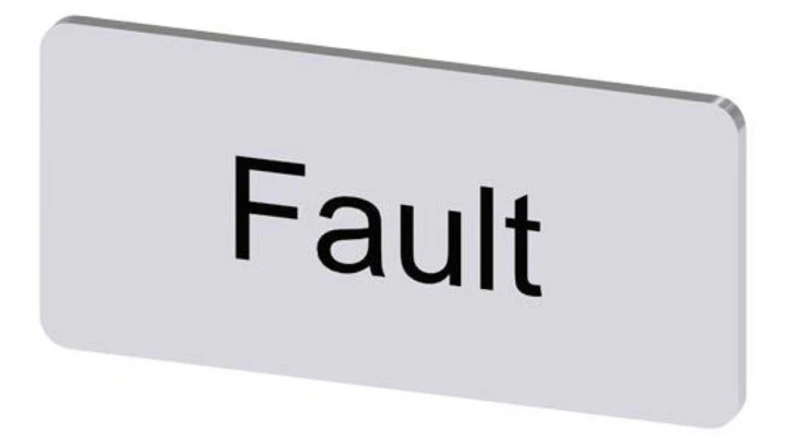 Etykieta samoprzylepna 12,5x27mm srebrna czarna inskrypcja /Foult/ SIRIUS ACT 3SU1900-0AC81-0EC0 /10szt./