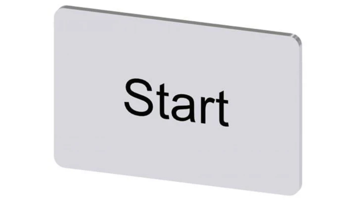 Etykieta samoprzylepna 17.5x27mm srebrna inskrypcja /Start/ SIRIUS ACT 3SU1900-0AD81-0DT0 /10szt./