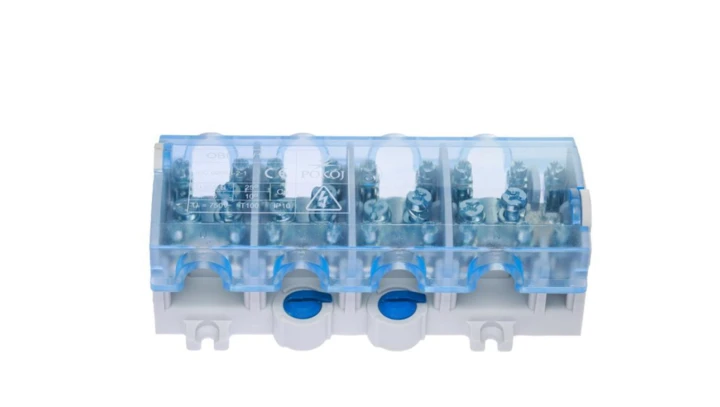 Odgałęźnik instalacyjny 4P OBL 25/10-4 4x25mm2/10x10mm2 szary-niebieski A13-6048