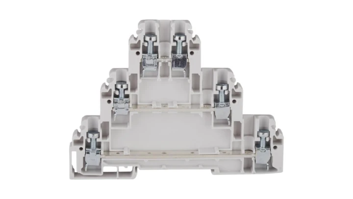 Złączka szynowa przelotowa 6-przewodowa 3-piętrowa 4mm2 szary ZG-G/31 A03-0008