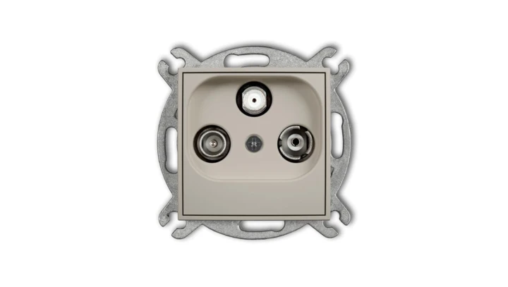 MINI Mechanizm gniazda abonenckiego RTV-SAT końcowego 1,5dB taupe 60MGS