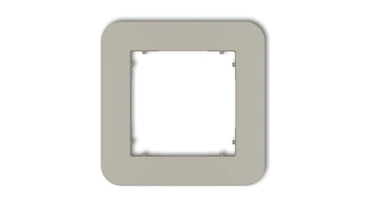 MINI Ramka uniwersalna pojedyncza zaokrąglona z tworzywa taupe 60MRTZ-1