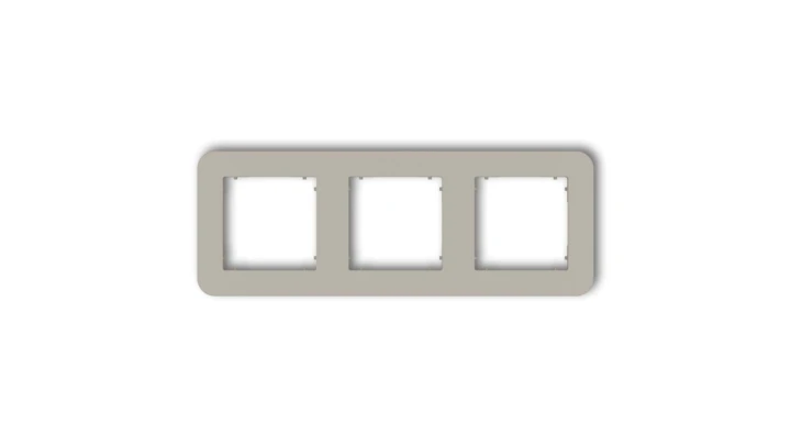 MINI Ramka uniwersalna potrójna zaokrąglona z tworzywa taupe 60MRTZ-3