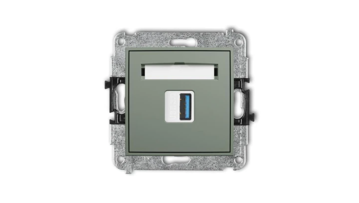 MINI Mechamizm gniazda pojedynczego USB A-A 3.0 szałwiowy 61MGUSB-5