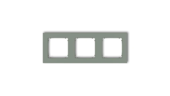 MINI Ramka uniwersalna potrójna kwadratowa z tworzywa szałwiowy 61MR-3