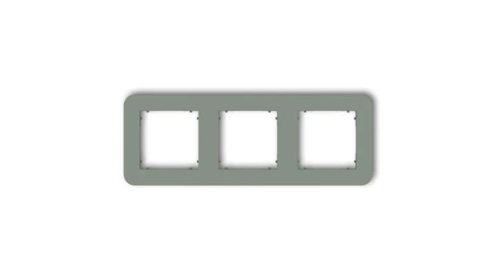 MINI Ramka uniwersalna potrójna zaokrąglona z tworzywa szałwiowy 61MRTZ-3