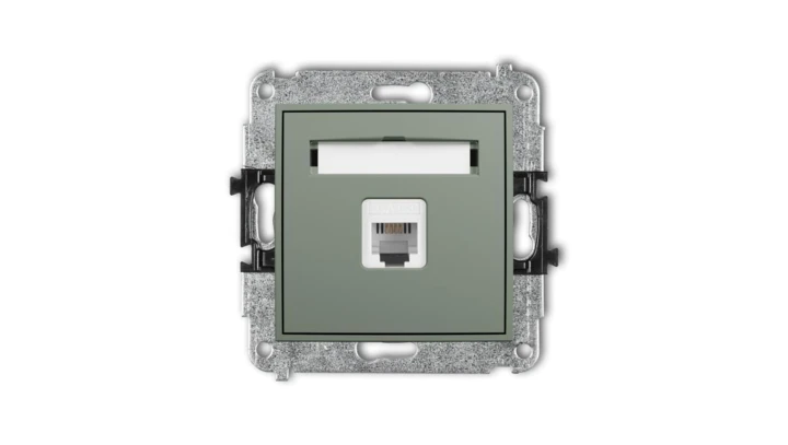 MINI Mechanizm gniazda telefonicznego pojedynczego 1xRJ11, 4-stykowy, beznarzędziowe szałwiowy 61MGT-1