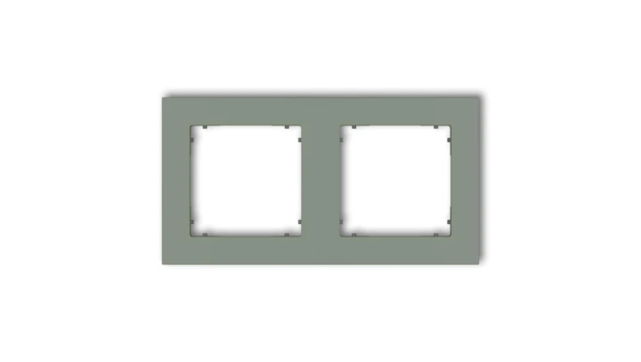 MINI Ramka uniwersalna podwójna kwadratowa z tworzywa szałwiowy 61MR-2