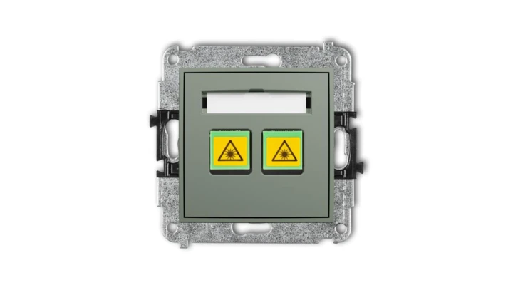 MINI Mechanizm gniazda światłowodowego/optycznego podwójnego szałwiowy 61MGOP-2