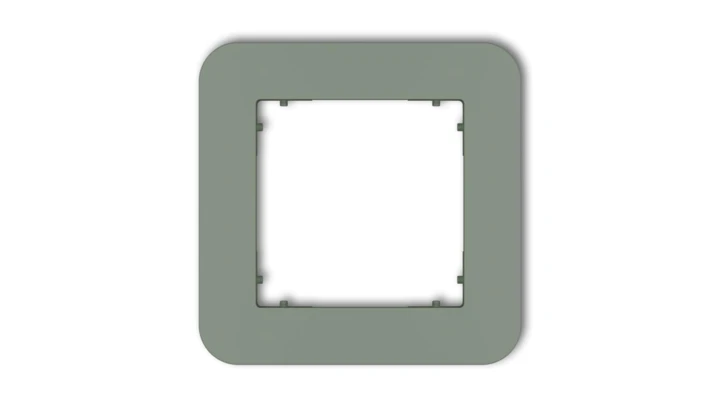 MINI Ramka uniwersalna pojedyncza zaokrąglona z tworzywa szałwiowy 61MRTZ-1