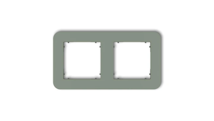 MINI Ramka uniwersalna podwójna zaokrąglona z tworzywa szałwiowy 61MRTZ-2