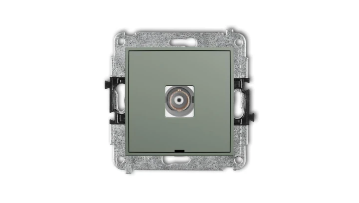 MINI Mechanizm gniazda pojedynczego BNC, bez pola opisowego szałwiowy 61MGBNCBO-1