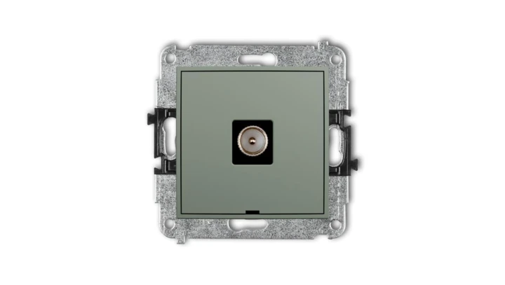 MINI Mechanizm gniazda antenowego pojedynczego TV, bez pola opisowego szałwiowy 61MGTVBO-1