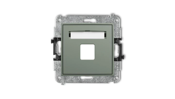 MINI Mechanizm gniazda multimedialnego pojednczego bez modułu (standard Keystone) szałwiowy 61MGM-1P