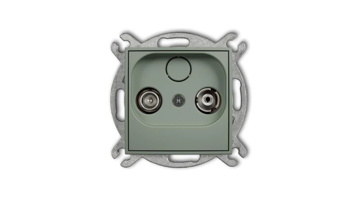 MINI Mechanizm gniazda abonenckiego RTV przelotowego 9dB szałwiowy 61MG9P