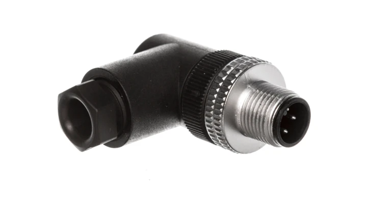 Złącze męskie M12 kątowe 4-pinowe dławica Pg7 metal XZCC12MCM40B