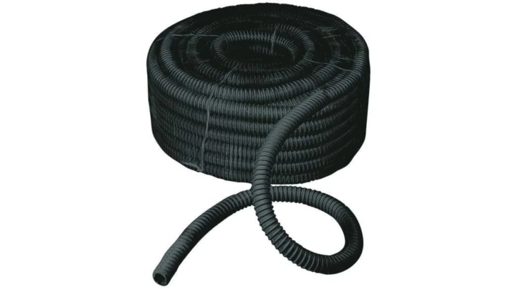 Rura spiralna wysokoelastyczna czarna 320N samogasnąca PVC +5C +60C PV UV fi 22 /30m/ ECGFE22N