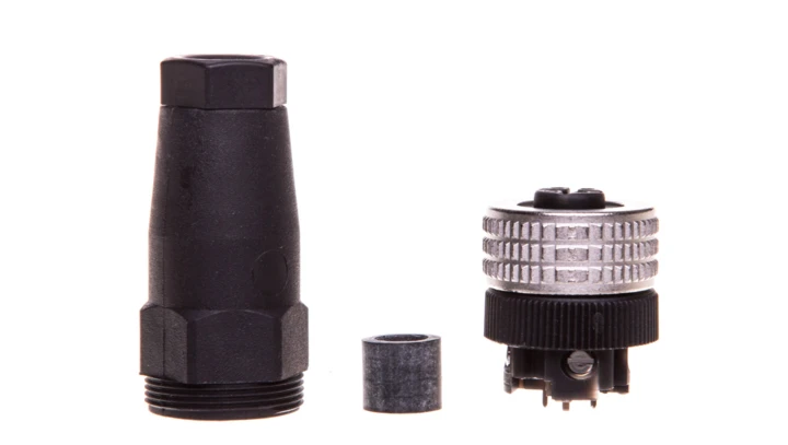 Złącze wtykowe żeńskie M12 4-pinowe proste XZCC12FDM40B