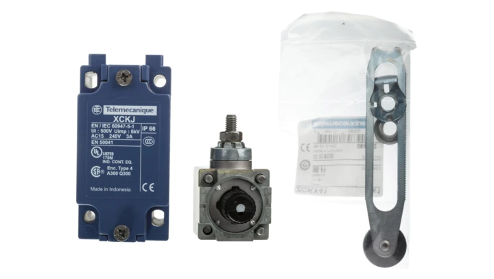 Wyłącznik krańcowy 1R 1Z migowy metal dzwignia obrotowa z regulowaną długością metal XCKJ10541