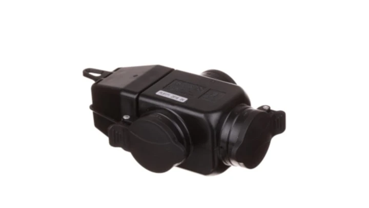 Rozgałęźnik na kabel potrójny z gumy IP44 3x16A 3500W - 3x gniazdo przedłużacza z klapką 24522